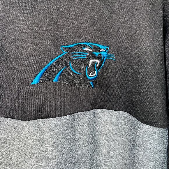 Antigua NFL Carolina Ppanthers men's 1/4 zip black/grey Medium - Picture 8 of 9